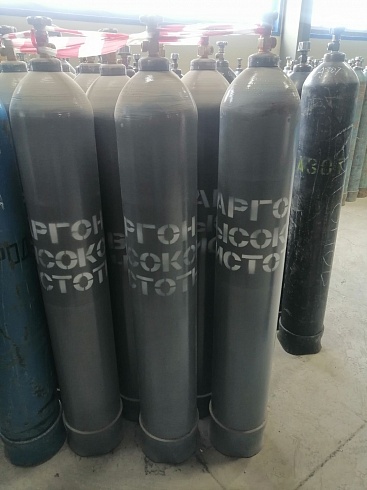 Аргон газообразный высокой чистоты не ниже 99,998%